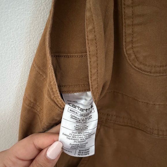 Carhartt Brown women Overalls sz 4-6 short - Picture 4 of 9